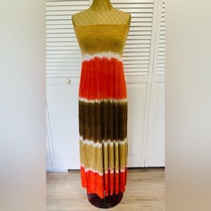 Lucky brand  Elegant Tie-Dye Skirt - dress  Orange and Brown
